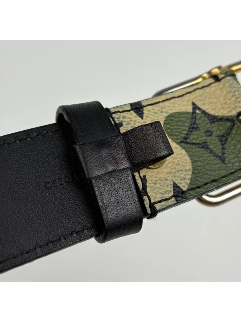 Louis Vuitton Ceinture Monogram Moflage Belt Takashi Murakami Leather Green